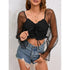 'Thalassa' Flounce Sleeve Crop Top - Celes Fashion